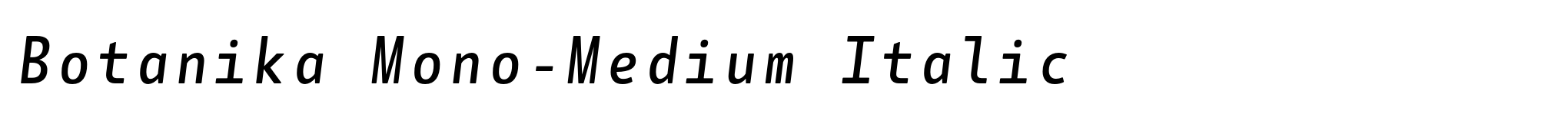 Botanika Mono-Medium Italic image